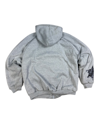 Reworked ‘Star’ Quilted Zip-Up Hoodie